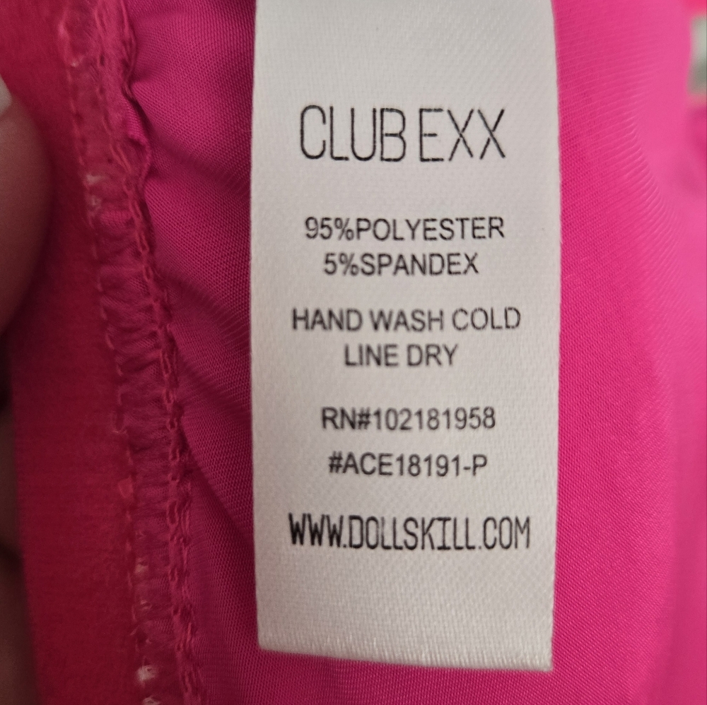 Dolls Kill - Club Exx - Hot Pink Pixie Playroom Sequin Bra - Picture 5 of 5